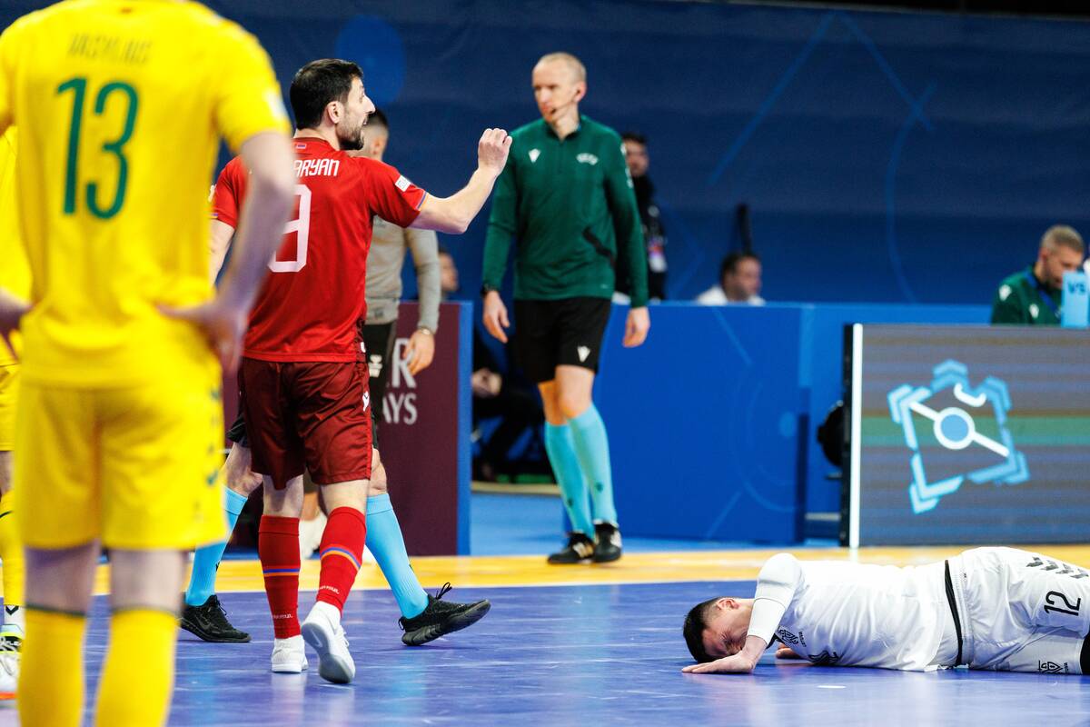 Europos salės futbolo čempionatas: Lietuva – Armėnija 3:3