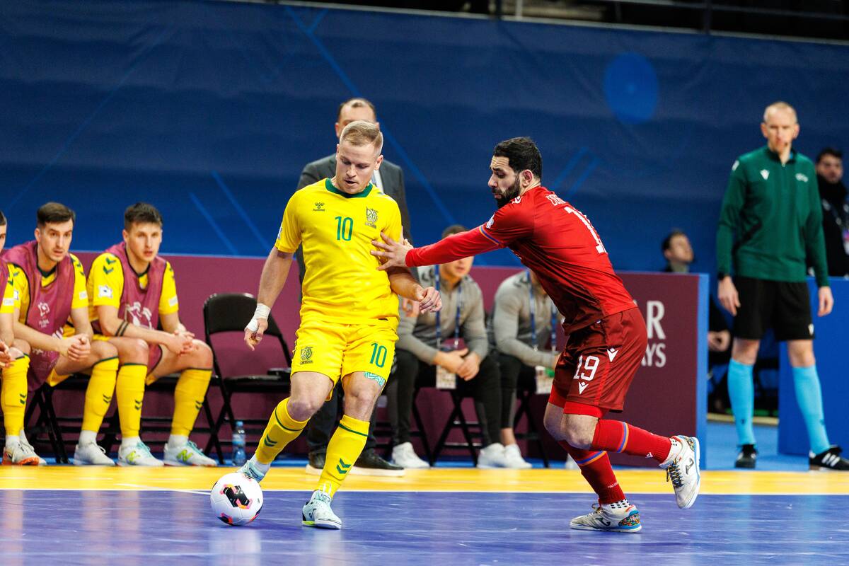 Europos salės futbolo čempionatas: Lietuva – Armėnija 3:3