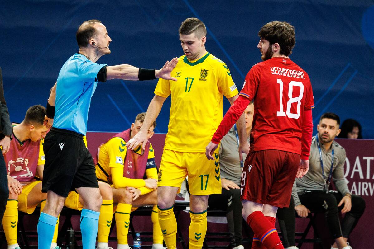 Europos salės futbolo čempionatas: Lietuva – Armėnija 3:3