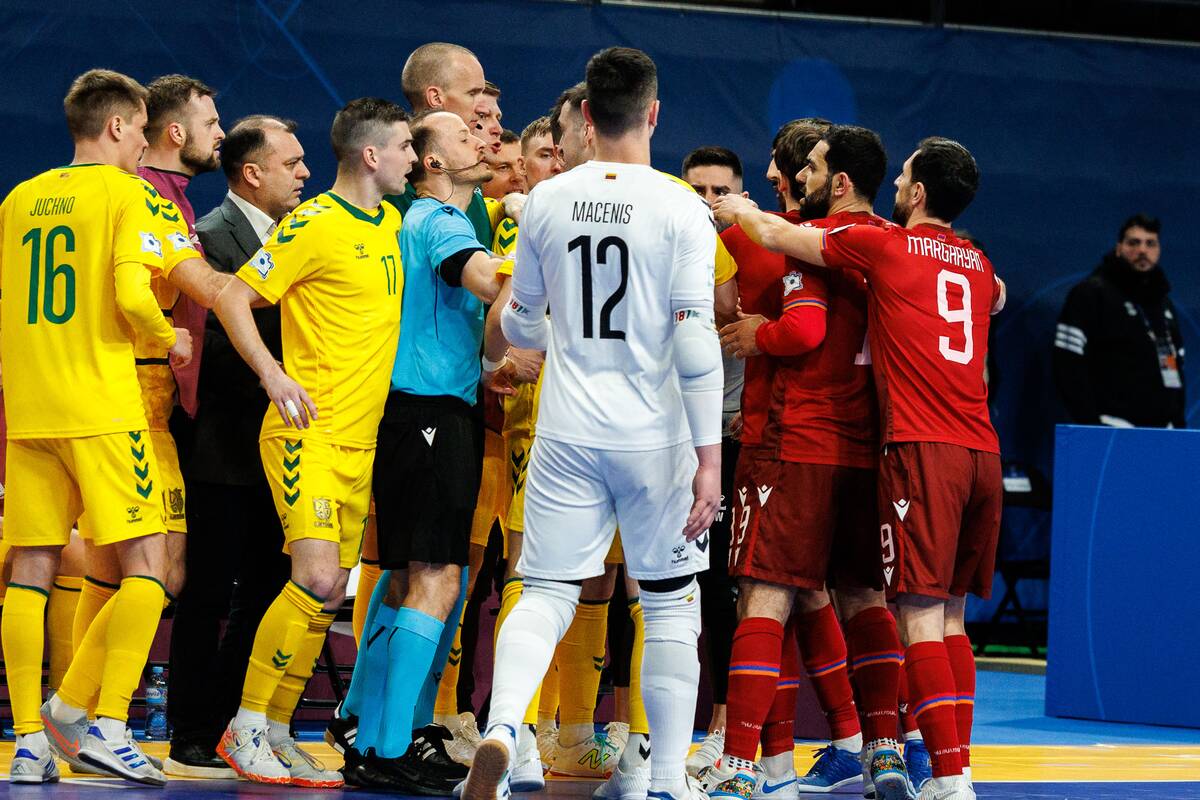 Europos salės futbolo čempionatas: Lietuva – Armėnija 3:3