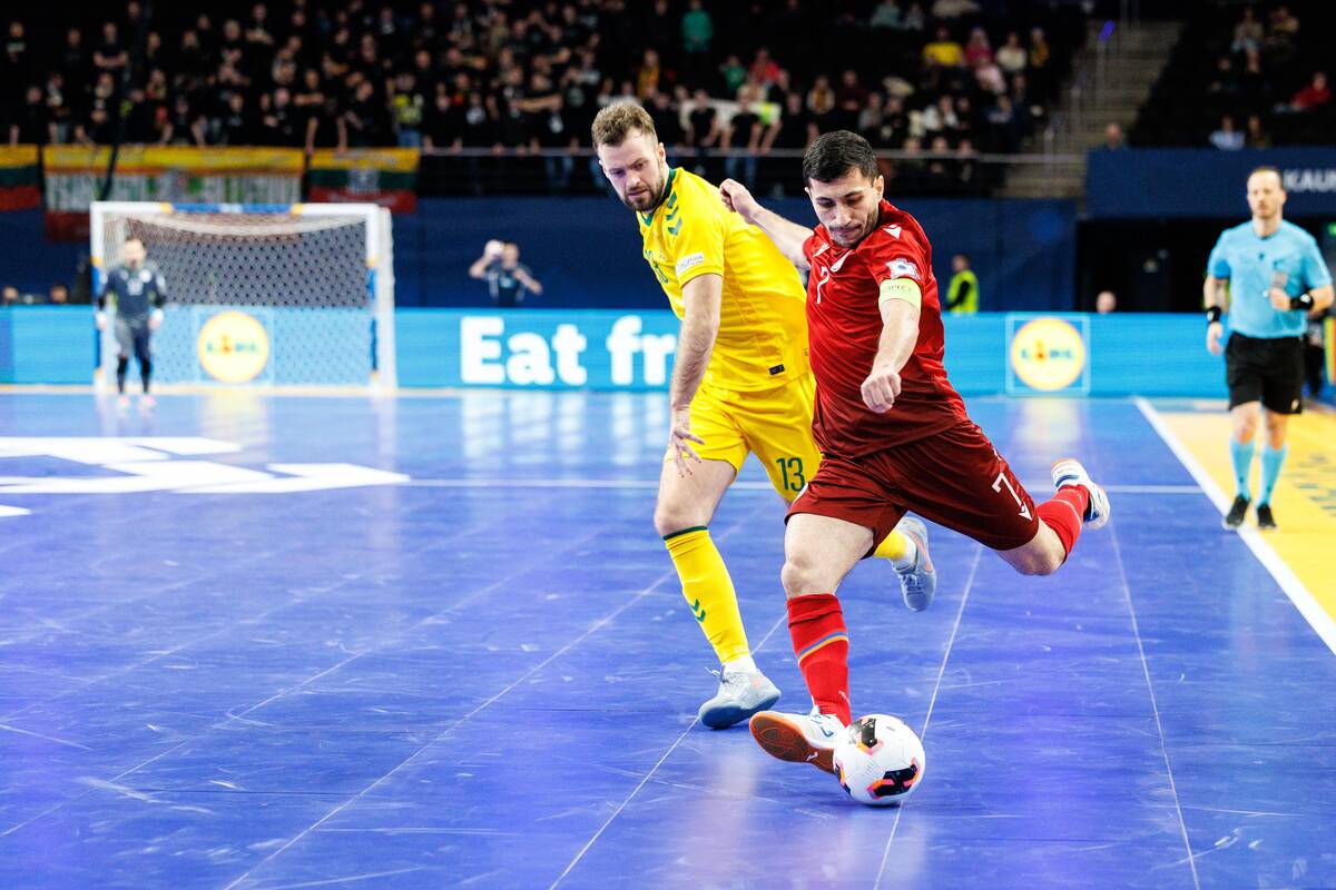 Europos salės futbolo čempionatas: Lietuva – Armėnija 3:3