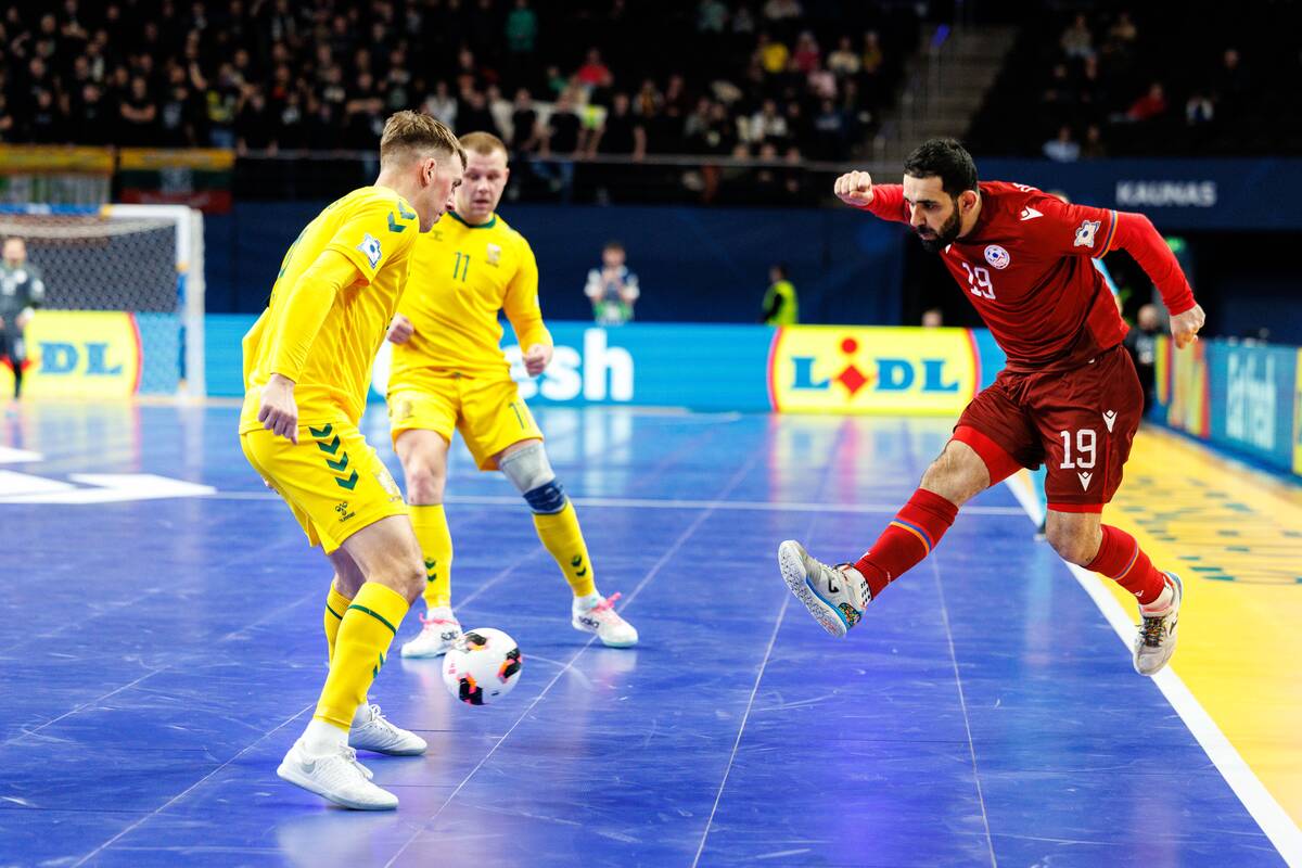 Europos salės futbolo čempionatas: Lietuva – Armėnija 3:3