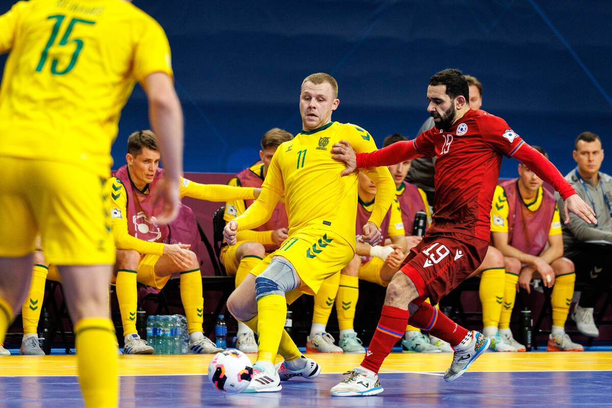 Europos salės futbolo čempionatas: Lietuva – Armėnija 3:3