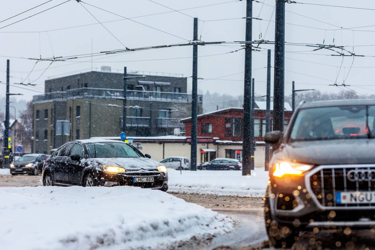 Po lijundros Lietuvą užklojo sniego sluoksnis