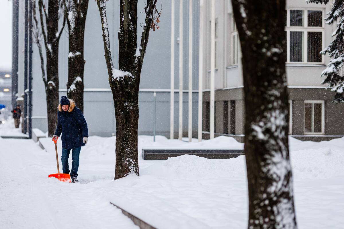 Po lijundros Lietuvą užklojo sniego sluoksnis
