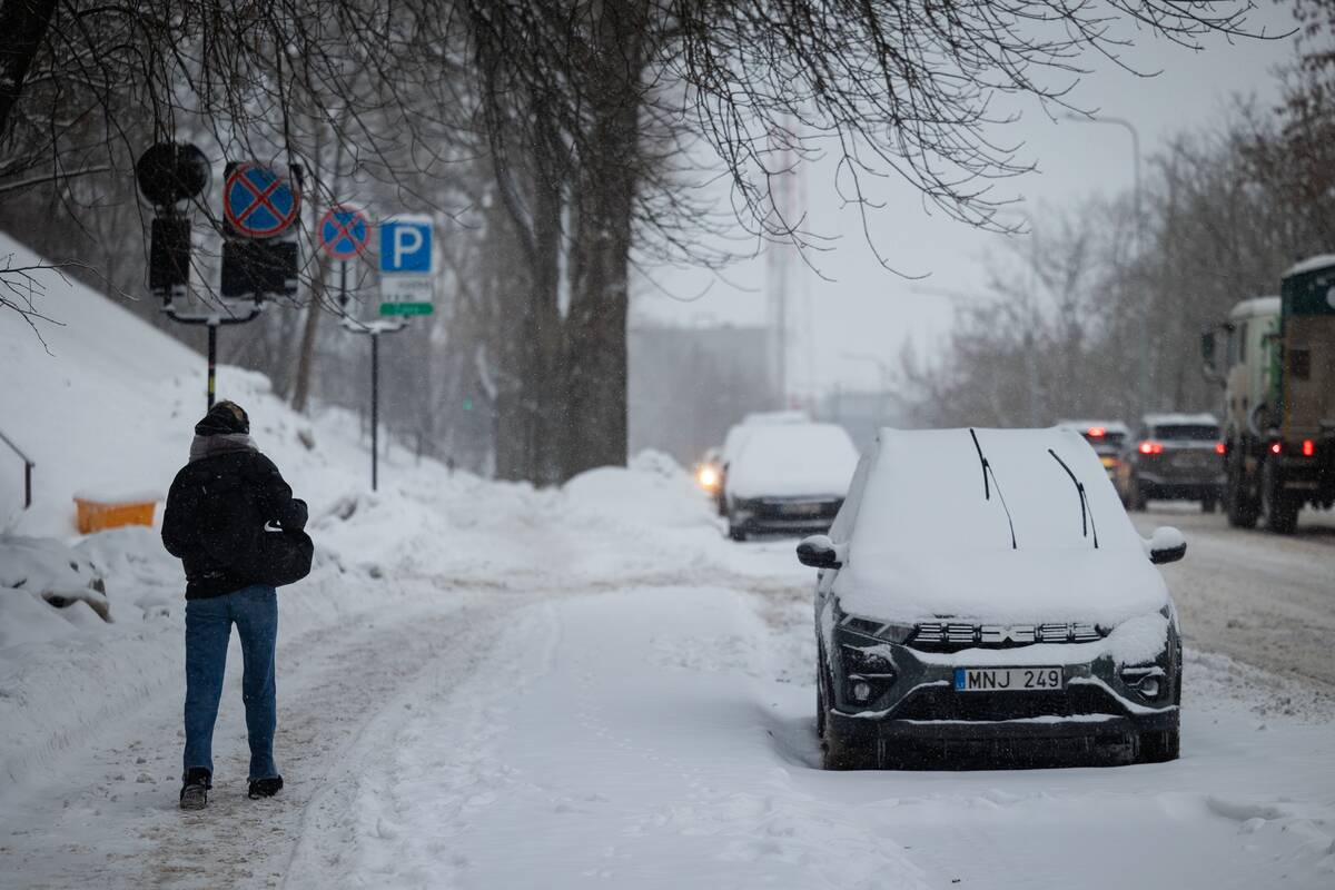 Po lijundros Lietuvą užklojo sniego sluoksnis