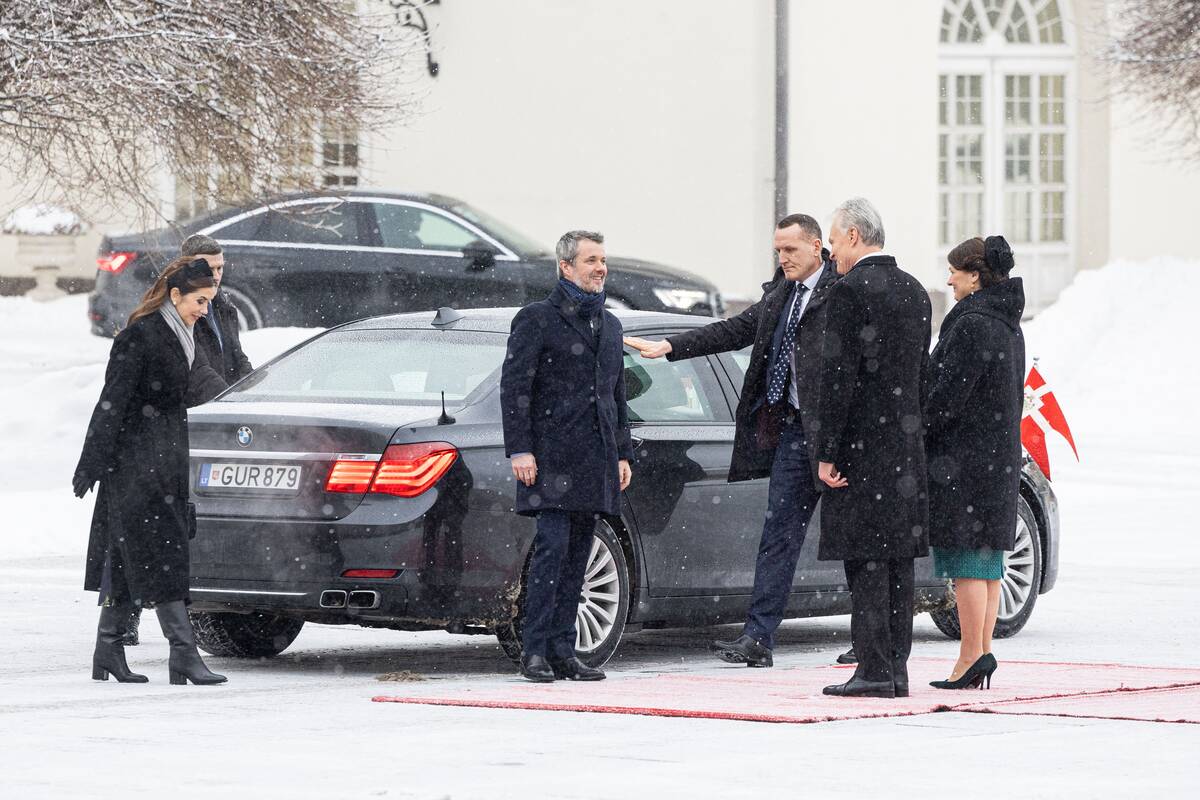 Danijos karaliaus ir karalienės oficiali pasitikimo ceremonija Prezidentūroje