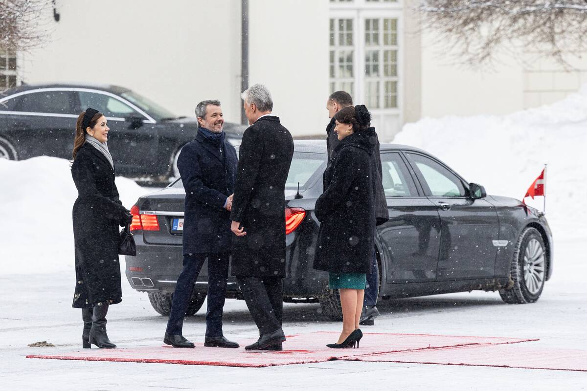 Danijos karaliaus ir karalienės oficiali pasitikimo ceremonija Prezidentūroje