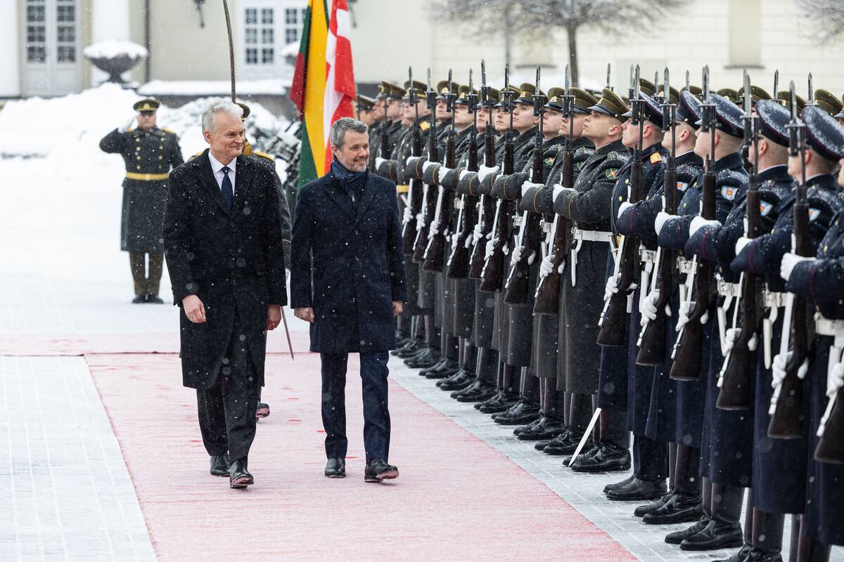 Danijos karaliaus ir karalienės oficiali pasitikimo ceremonija Prezidentūroje