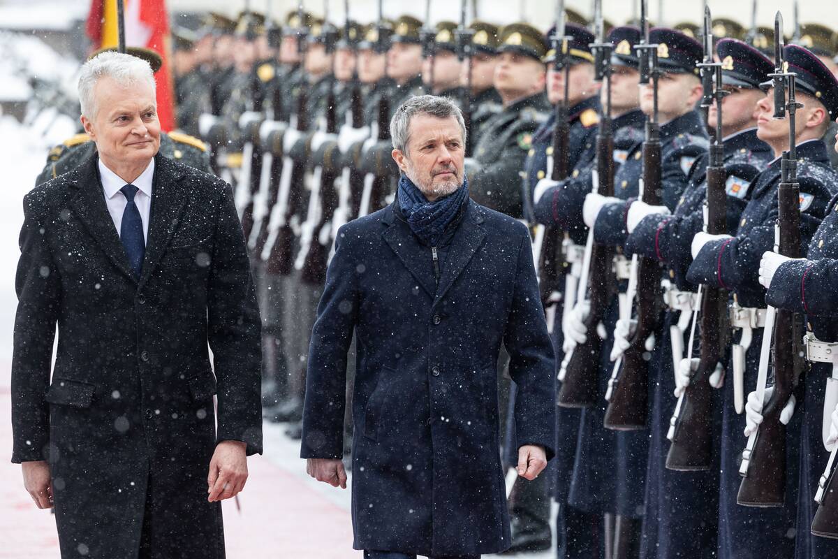 Danijos karaliaus ir karalienės oficiali pasitikimo ceremonija Prezidentūroje
