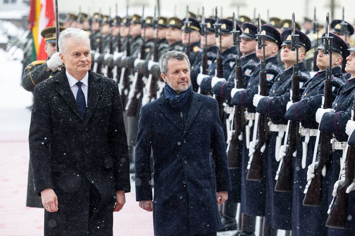 Danijos karaliaus ir karalienės oficiali pasitikimo ceremonija Prezidentūroje