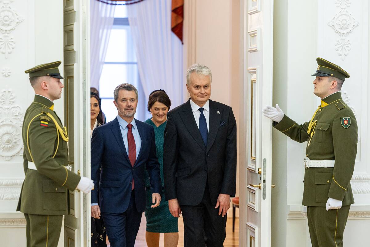 Danijos karaliaus ir karalienės oficiali pasitikimo ceremonija Prezidentūroje