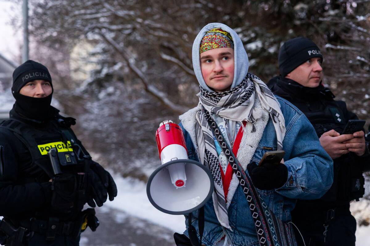 Prie JAV ambasados – protestas prieš Trumpo užsienio politiką Grenlandijos atžvilgiu