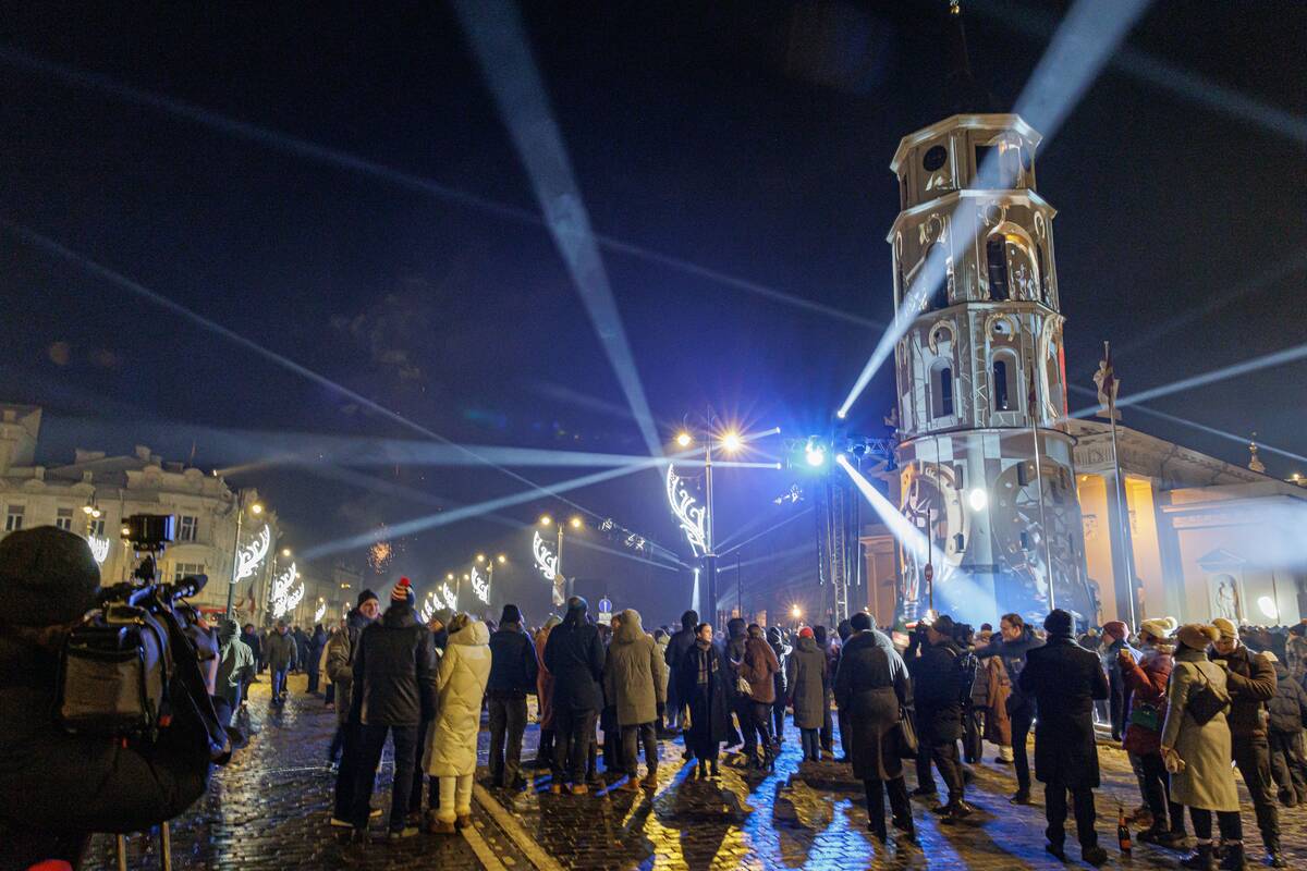 2026-ųjų metų sutikimas sostinės Katedros aikštėje