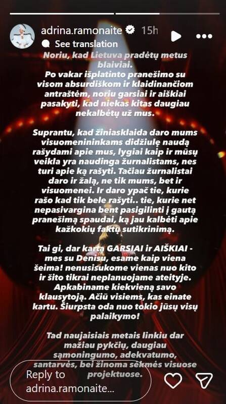 Adrinos įrašas socialinuose tinkluose