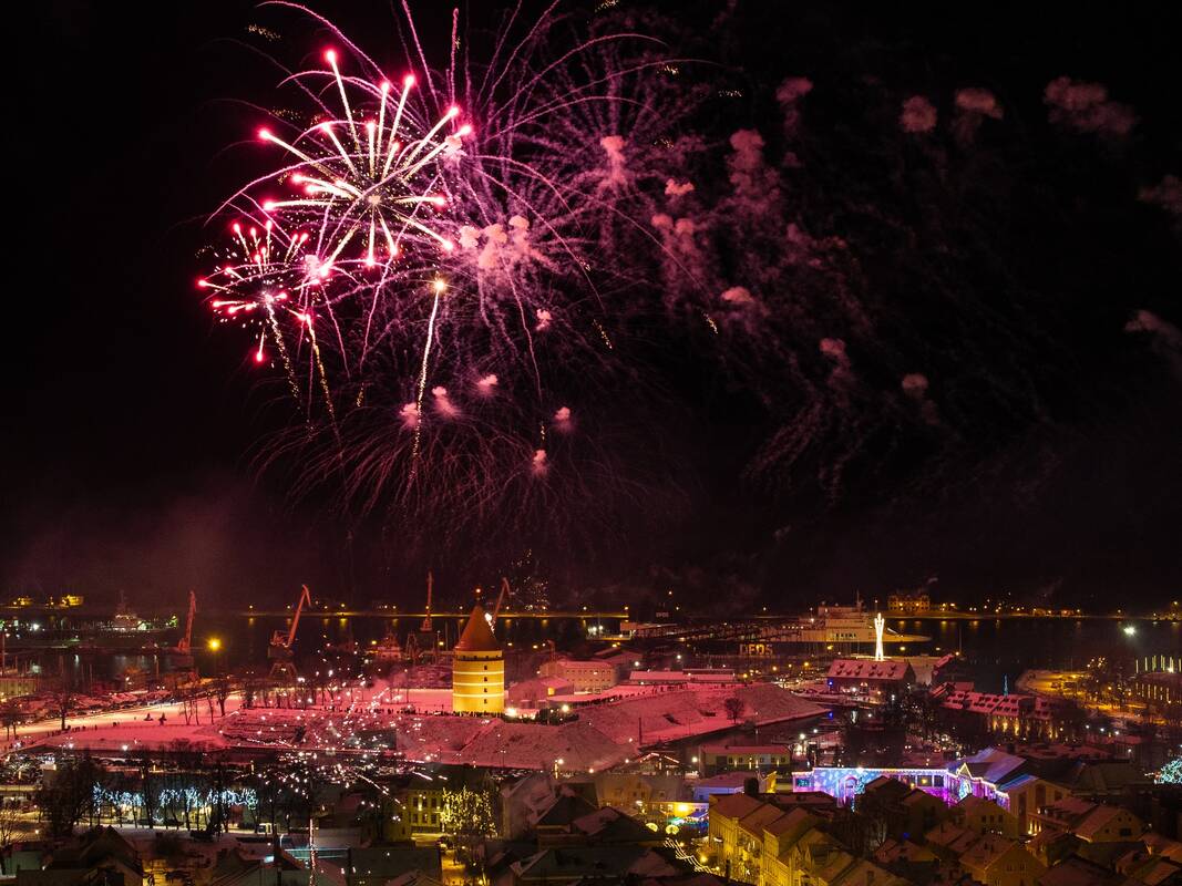 Naujametinė naktis Klaipėdoje 2026