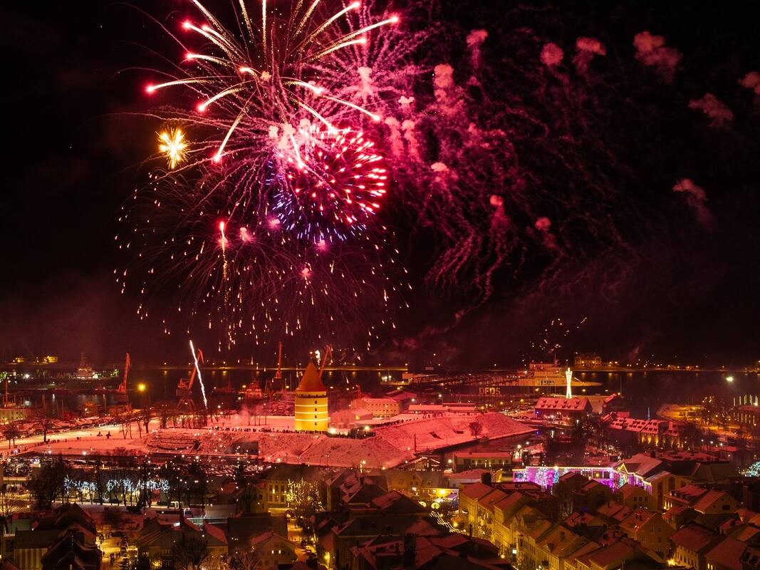 Naujametinė naktis Klaipėdoje 2026