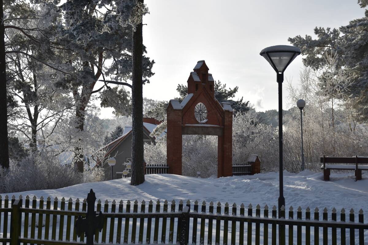 Neringa pasipuošė šerkšnu
