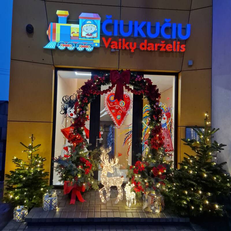 Pripažinimas: daug simpatijų pelnė vaikų darželio „Čiukučiu“ bendruomenės kalėdinė kompozicija.