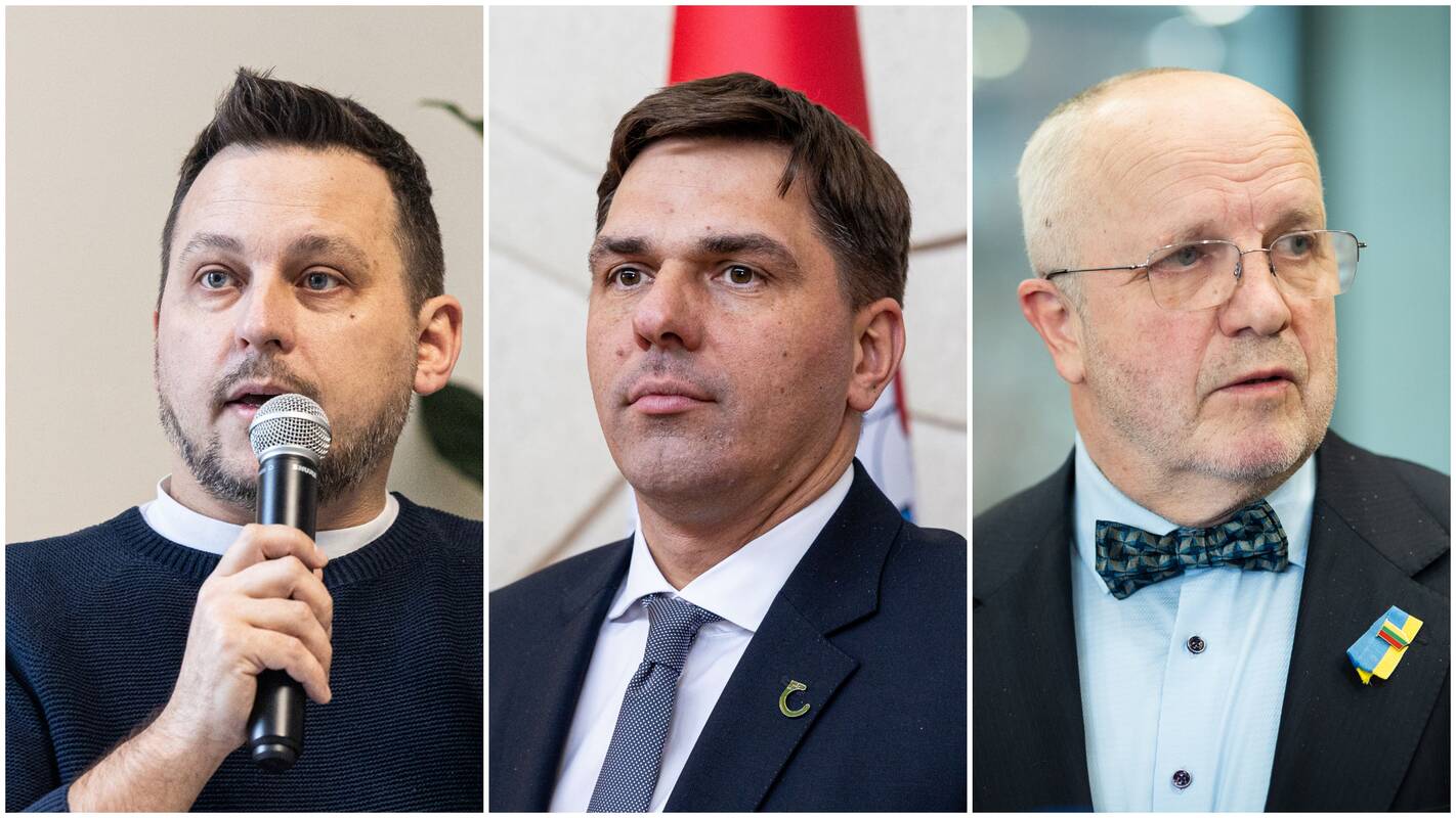 Karolis Žukauskas (kairėje), Ignotas Adomavičius, Juozas Olekas