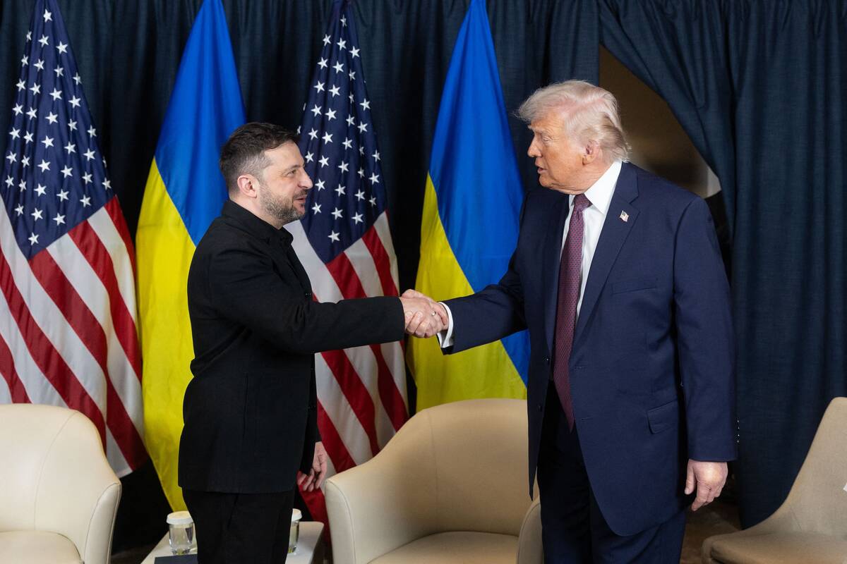 Volodymyras Zelenskis ir Donaldas Trumpas
