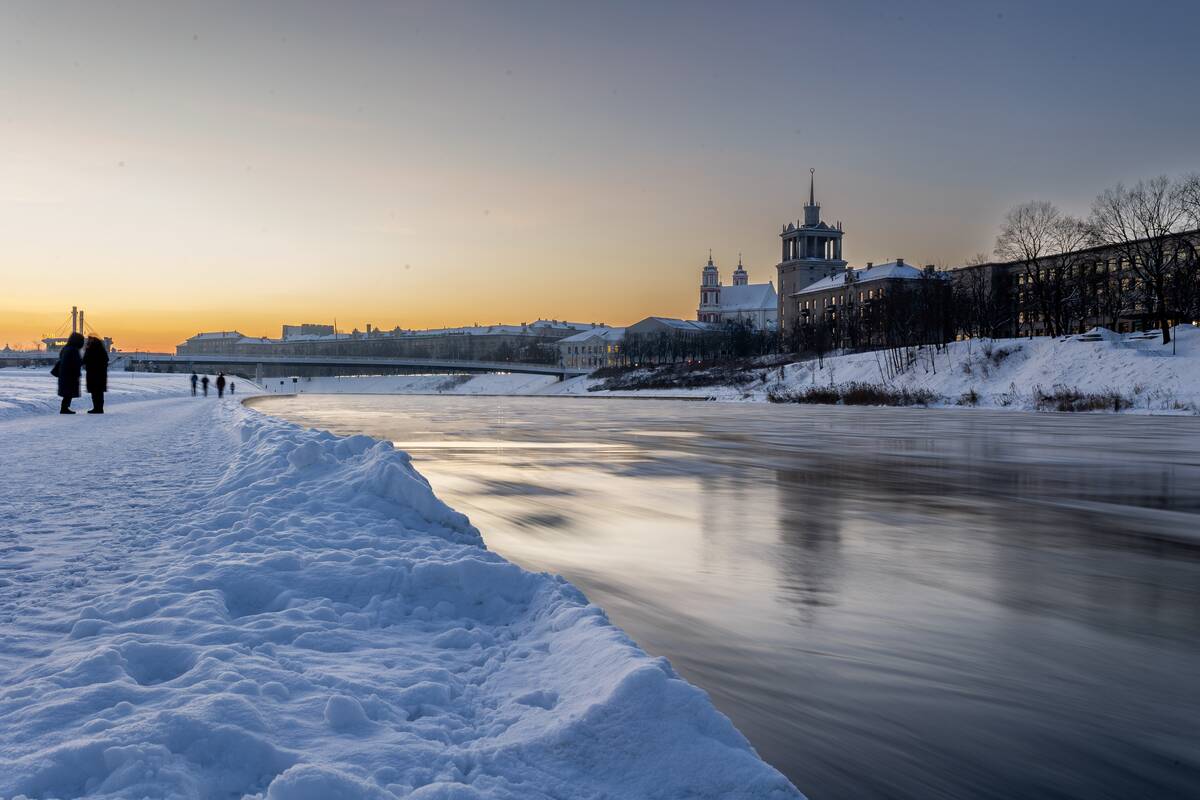 Šalčio sukaustytas Vilnius