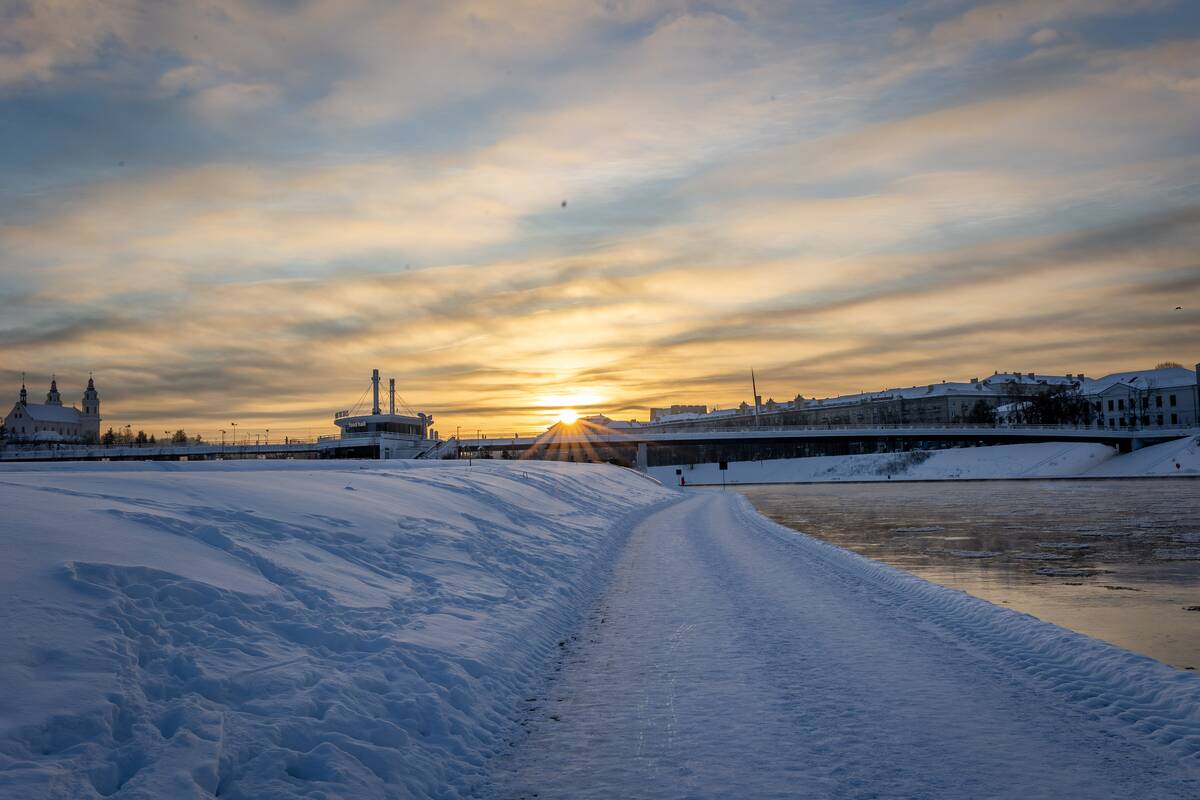 Šalčio sukaustytas Vilnius