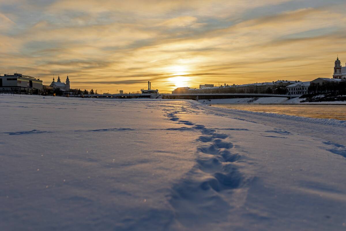 Šalčio sukaustytas Vilnius