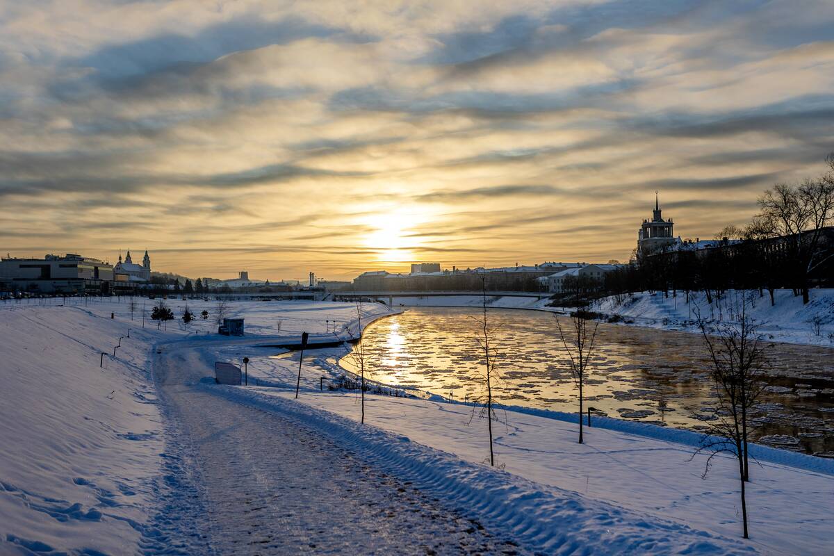 Šalčio sukaustytas Vilnius