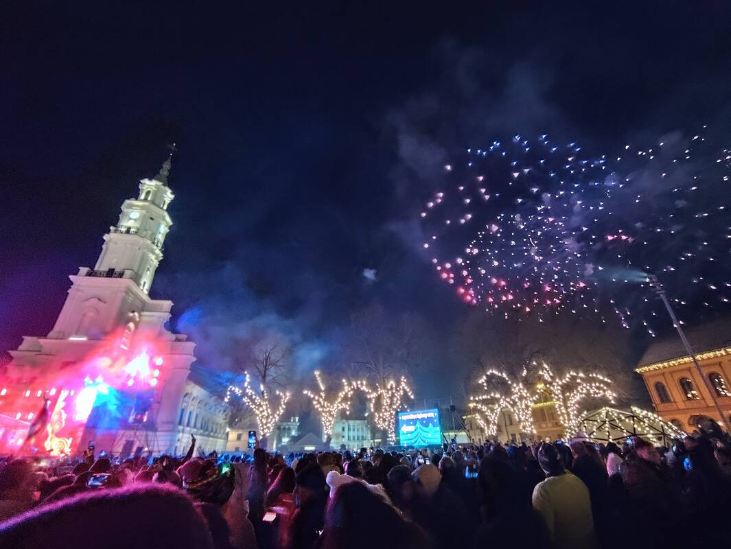 Kaunas džiaugsmingai pasitiko 2026-uosius!  