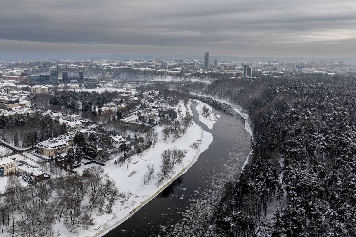 Šalčio sukaustytas Vilnius