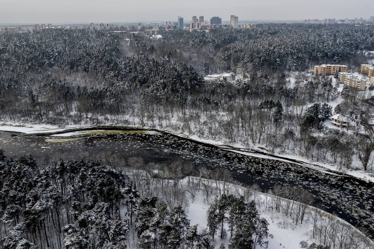Šalčio sukaustytas Vilnius