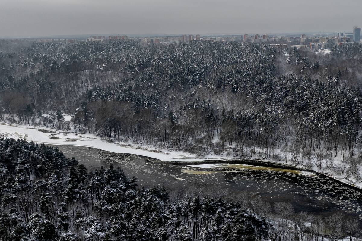 Šalčio sukaustytas Vilnius