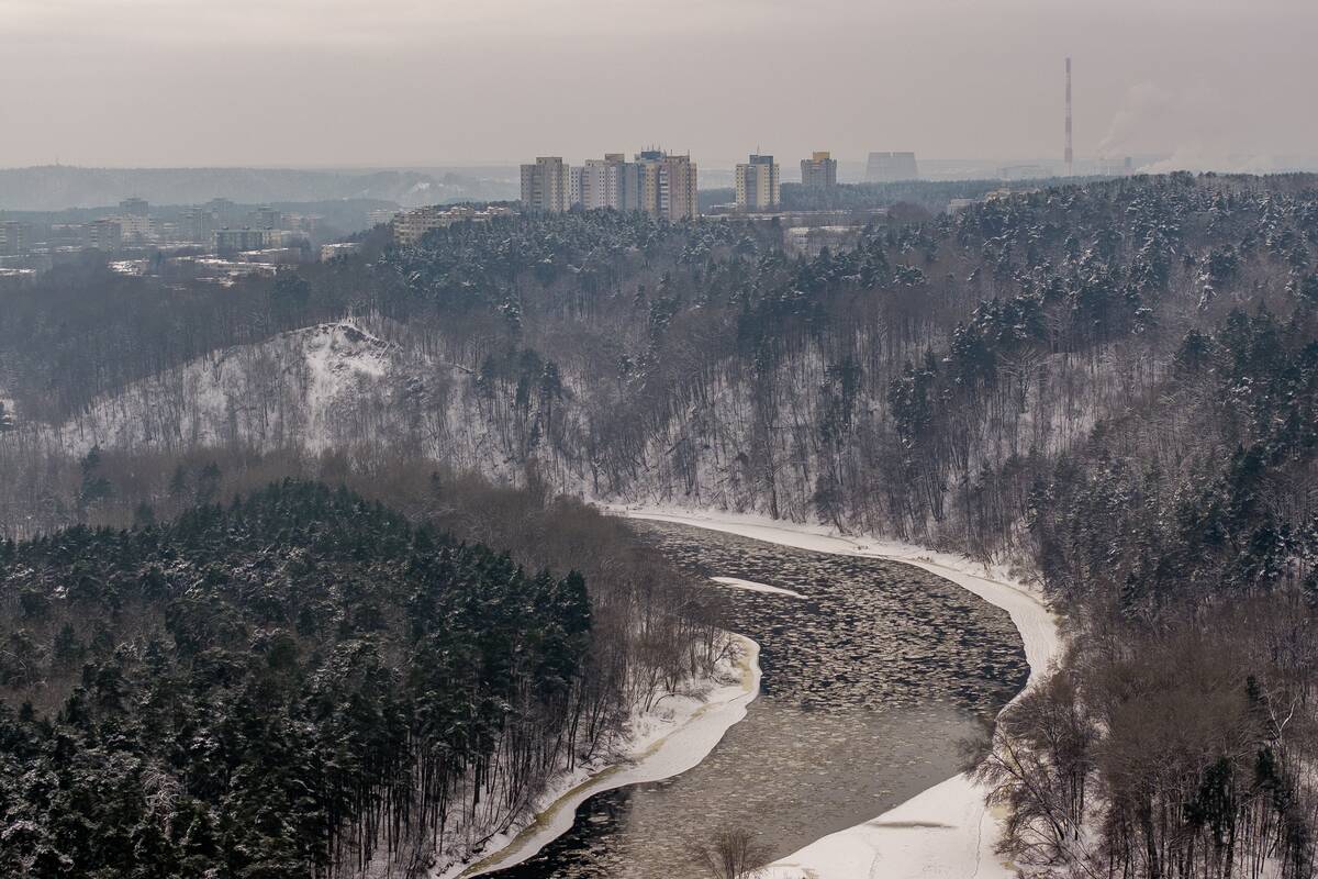 Šalčio sukaustytas Vilnius