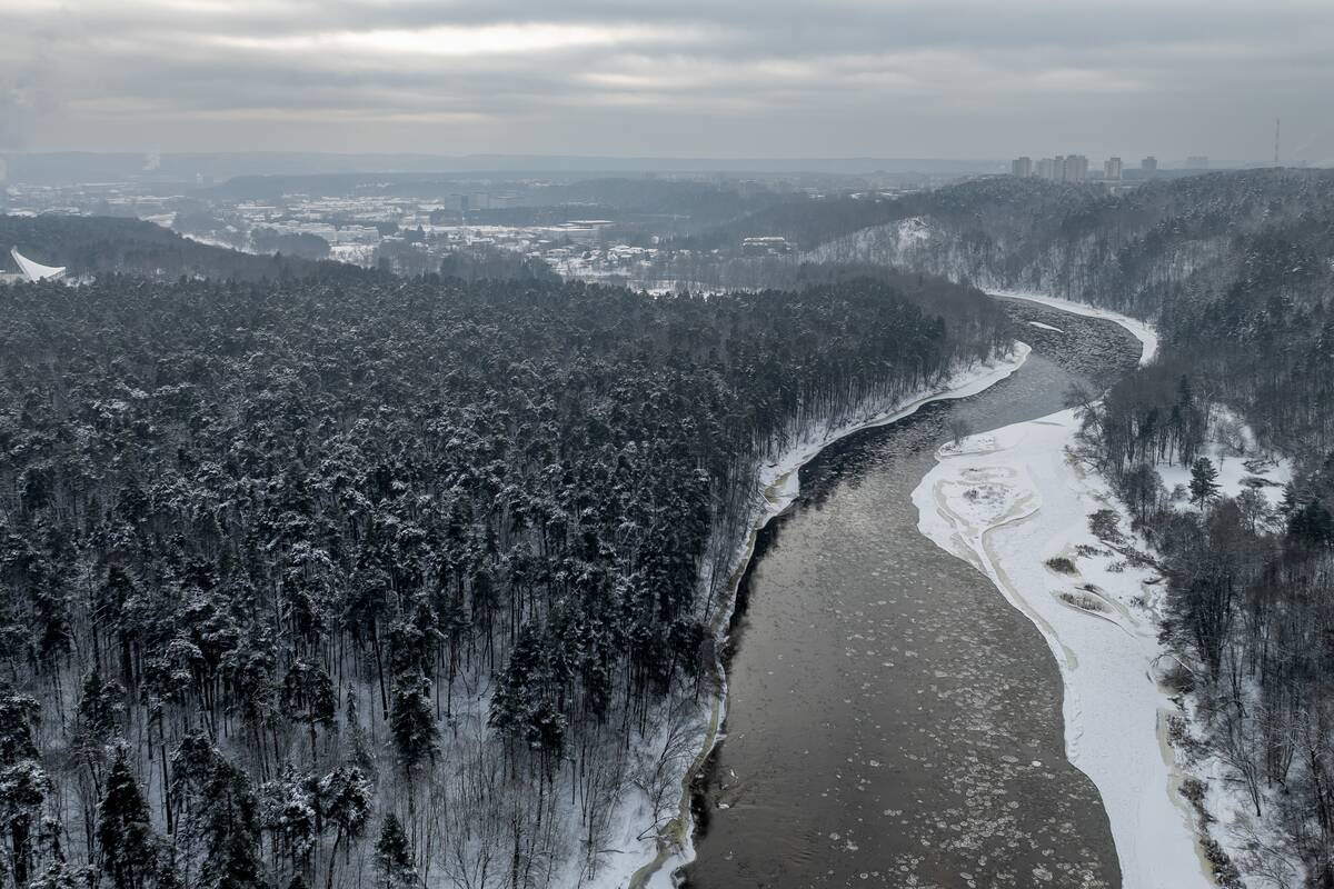 Šalčio sukaustytas Vilnius