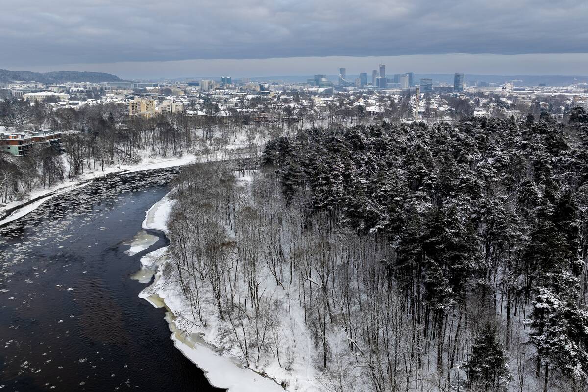 Šalčio sukaustytas Vilnius