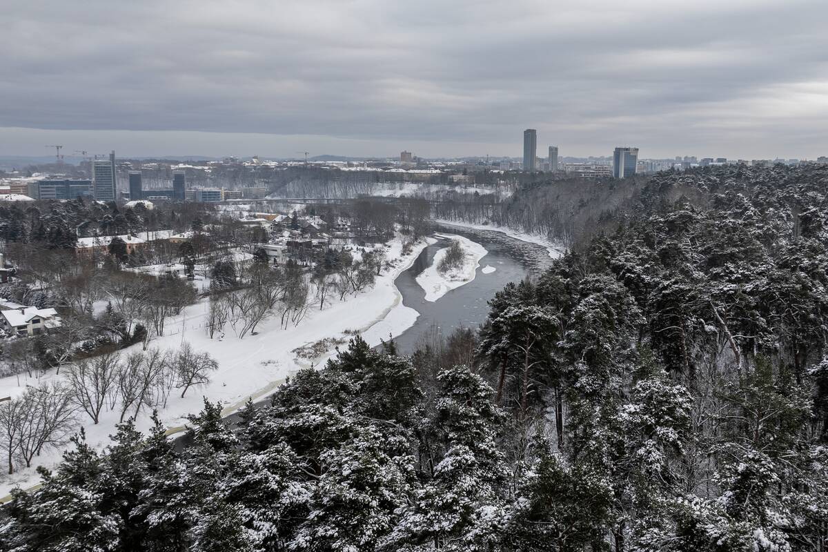 Šalčio sukaustytas Vilnius