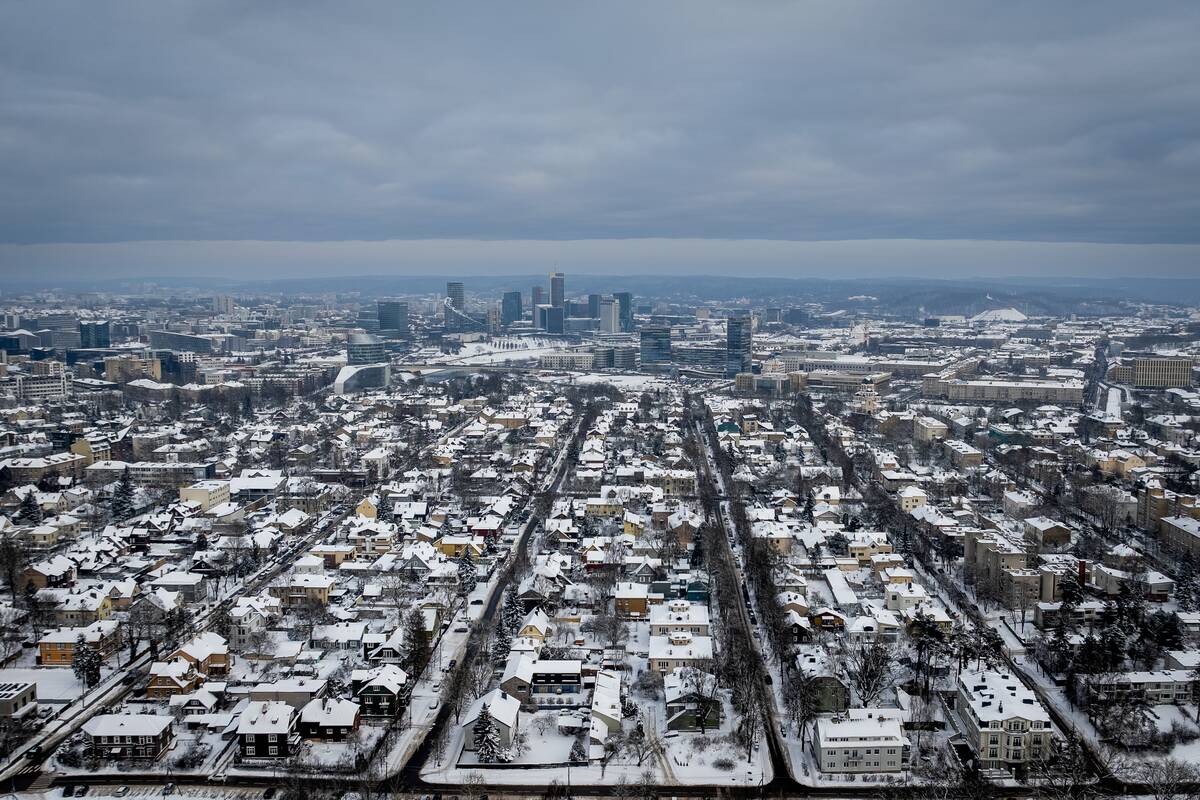 Šalčio sukaustytas Vilnius