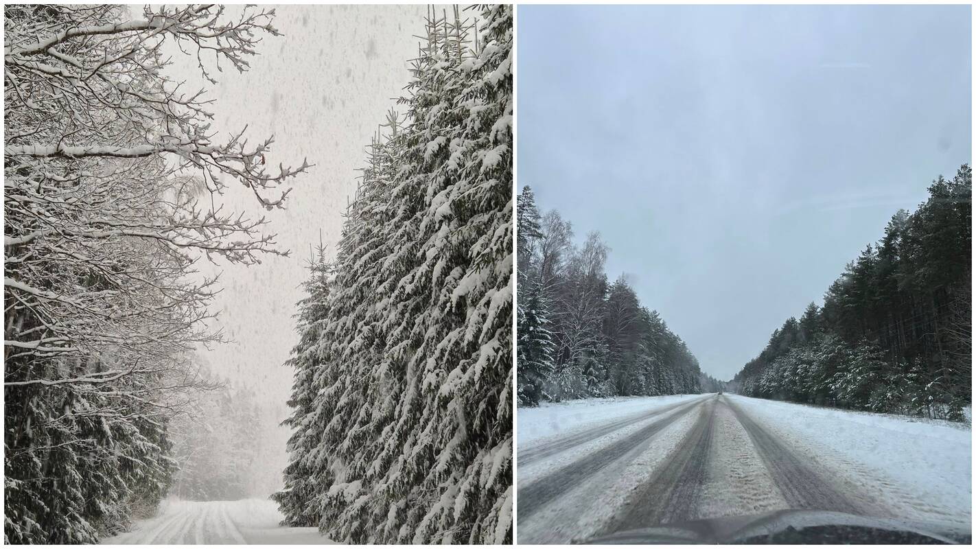 Papasakojo, kaip sekasi valyti snieguotus kelius