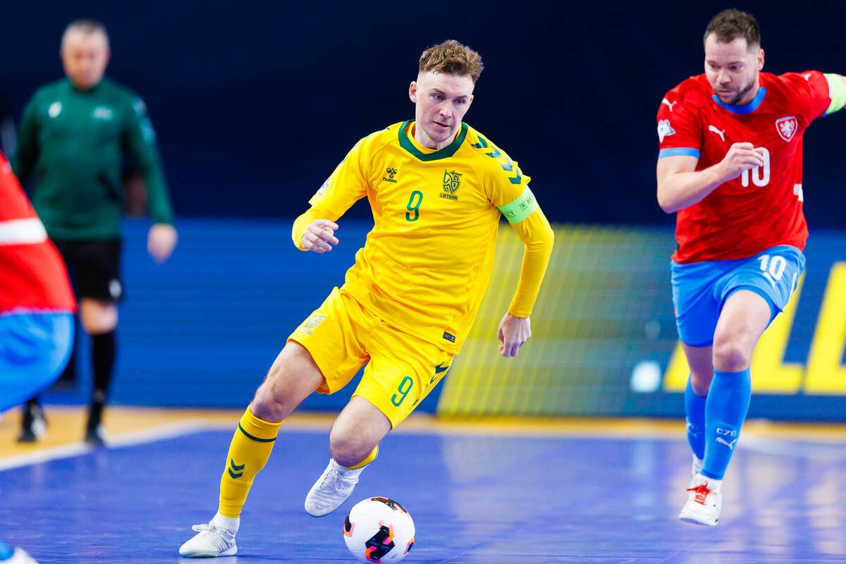  Europos salės futbolo čempionatas: Lietuva – Čekija 3:3