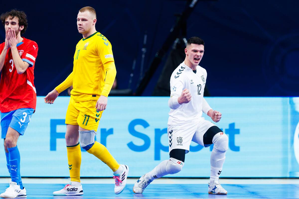  Europos salės futbolo čempionatas: Lietuva – Čekija 3:3