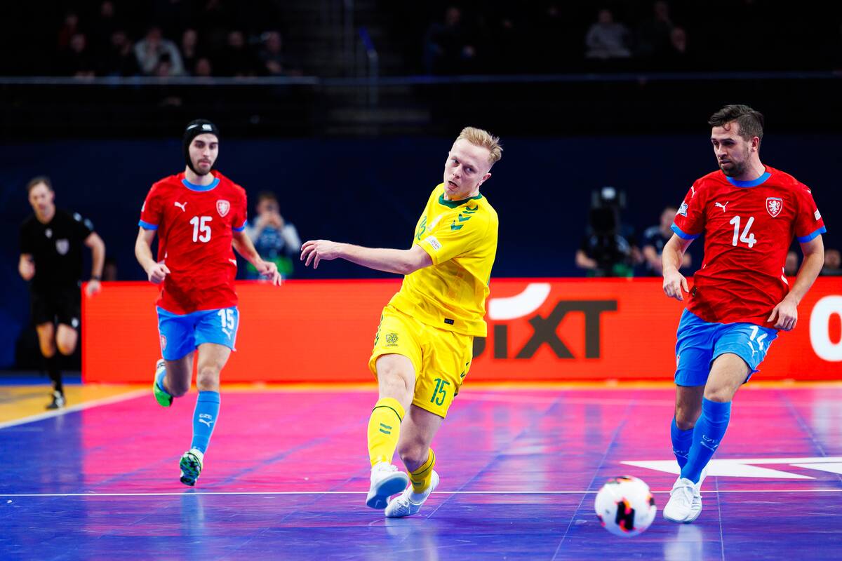  Europos salės futbolo čempionatas: Lietuva – Čekija 3:3