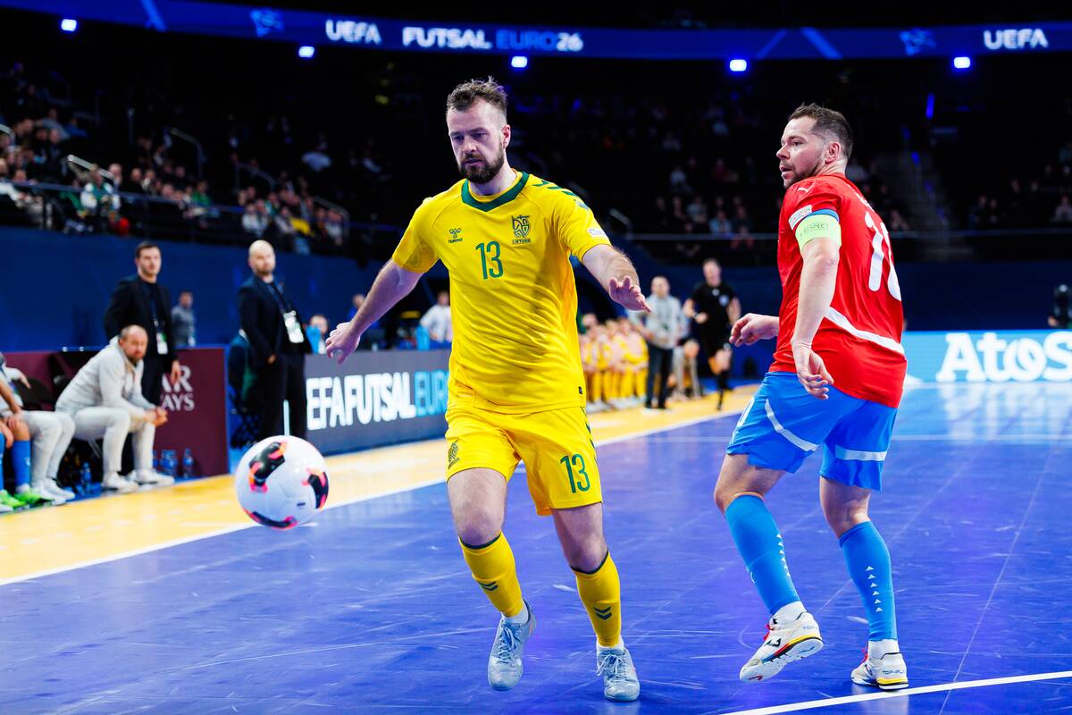  Europos salės futbolo čempionatas: Lietuva – Čekija 3:3
