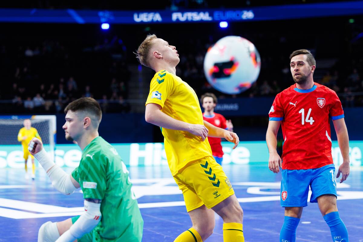  Europos salės futbolo čempionatas: Lietuva – Čekija 3:3