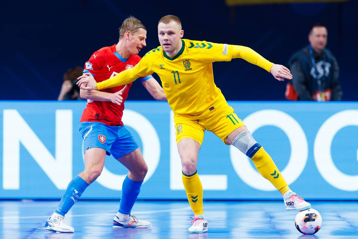  Europos salės futbolo čempionatas: Lietuva – Čekija 3:3
