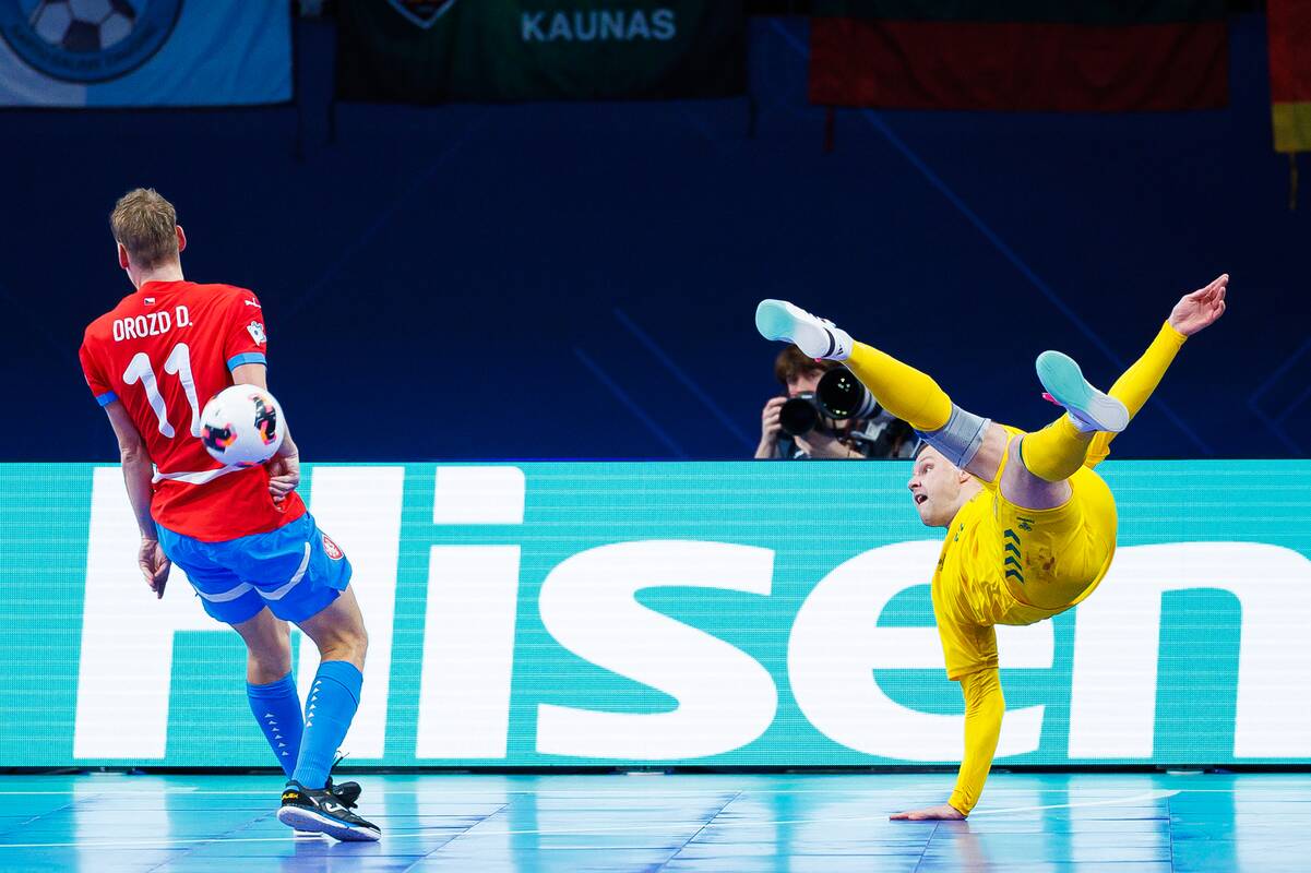  Europos salės futbolo čempionatas: Lietuva – Čekija 3:3