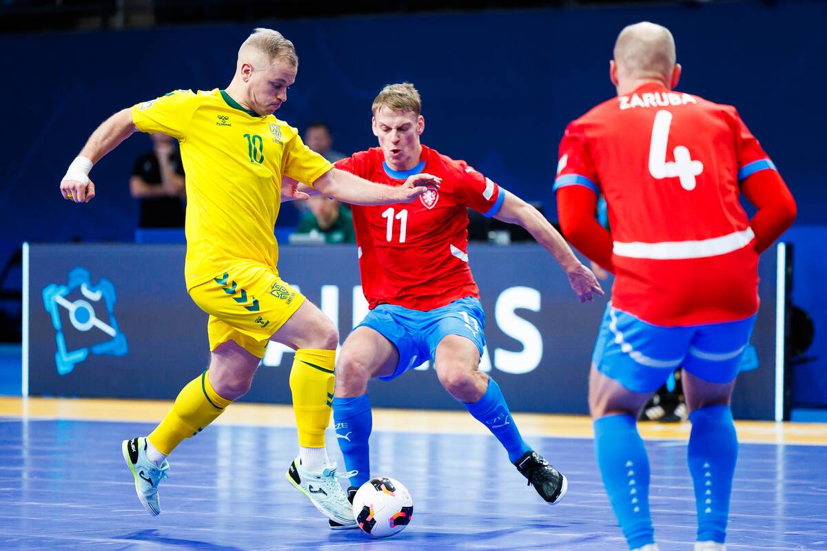  Europos salės futbolo čempionatas: Lietuva – Čekija 3:3