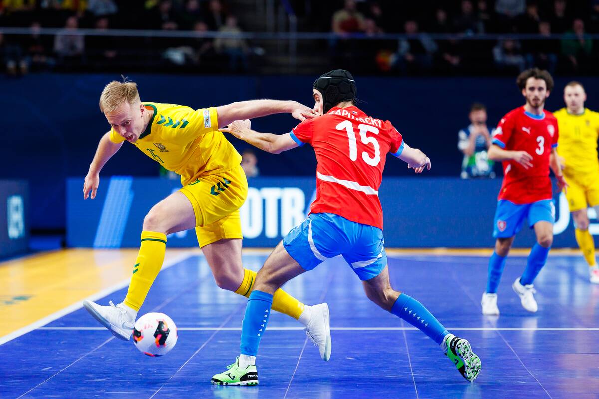  Europos salės futbolo čempionatas: Lietuva – Čekija 3:3