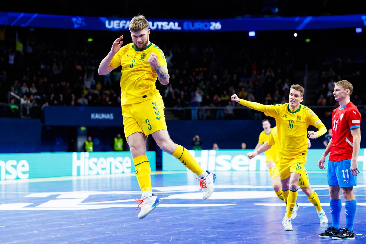  Europos salės futbolo čempionatas: Lietuva – Čekija 3:3