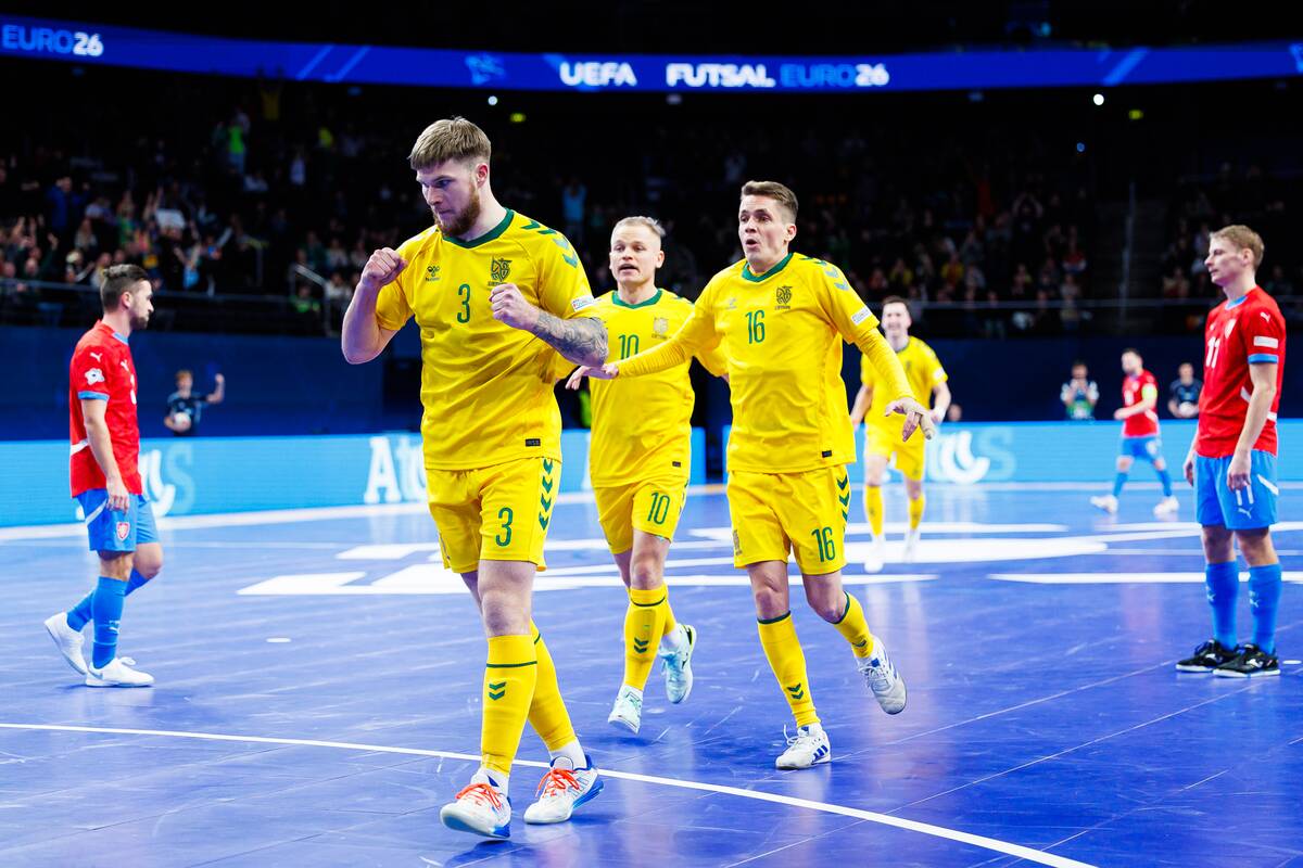  Europos salės futbolo čempionatas: Lietuva – Čekija 3:3